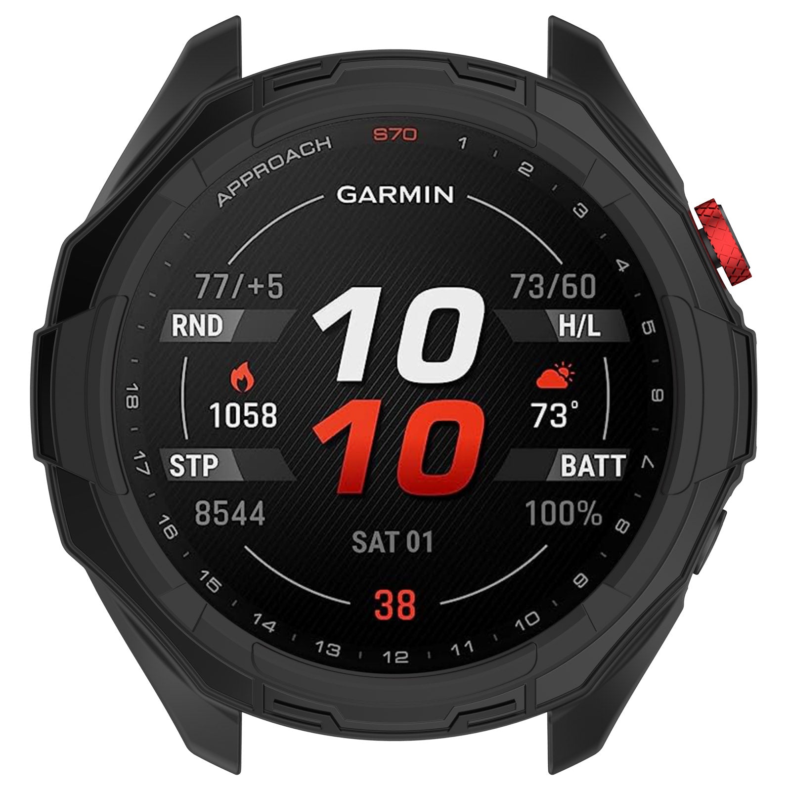 Coque TPU résistante Garmin Approach S70 - 42mm (noir)