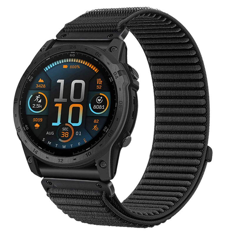 Bracelet nylon ondulé Garmin Descent Mk2s (noir)