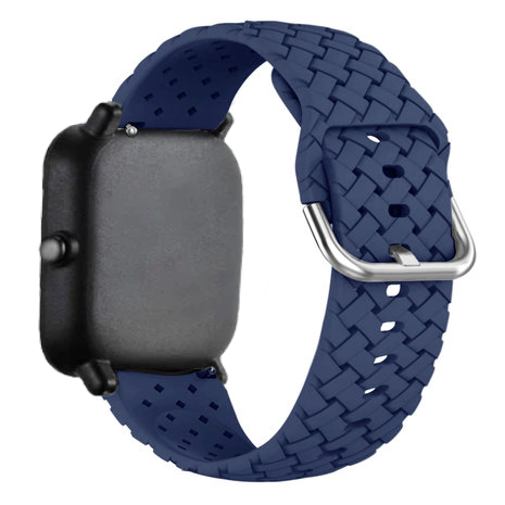 Bracelet silicone tissé Amazfit GTS 2 (bleu foncé)