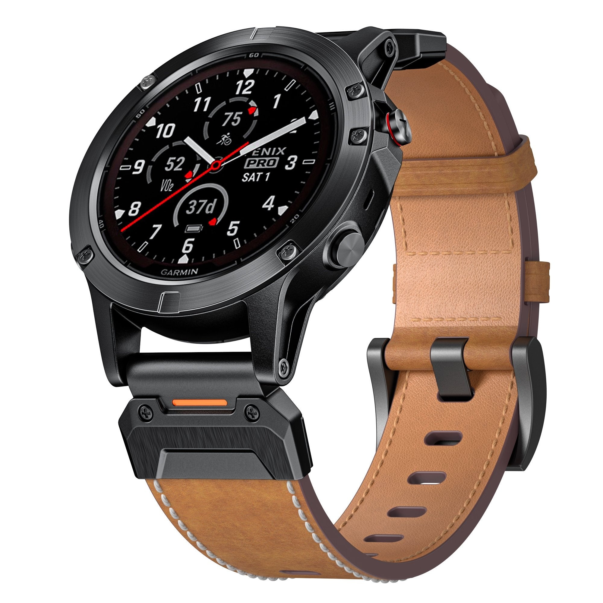 Garmin Tactix 8 - 51mm Genuine Leather Strap (Brown)