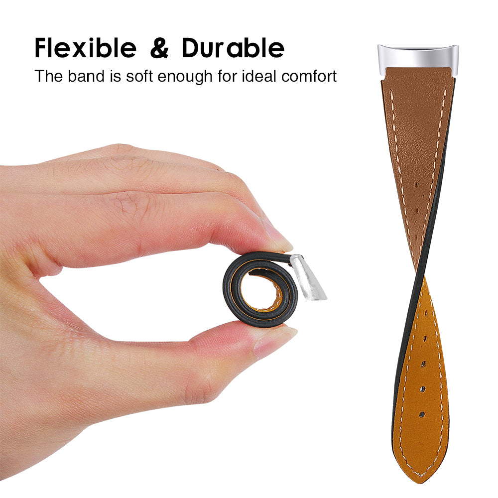 Fitbit Charge 6 Modern Leather Strap (Brown)