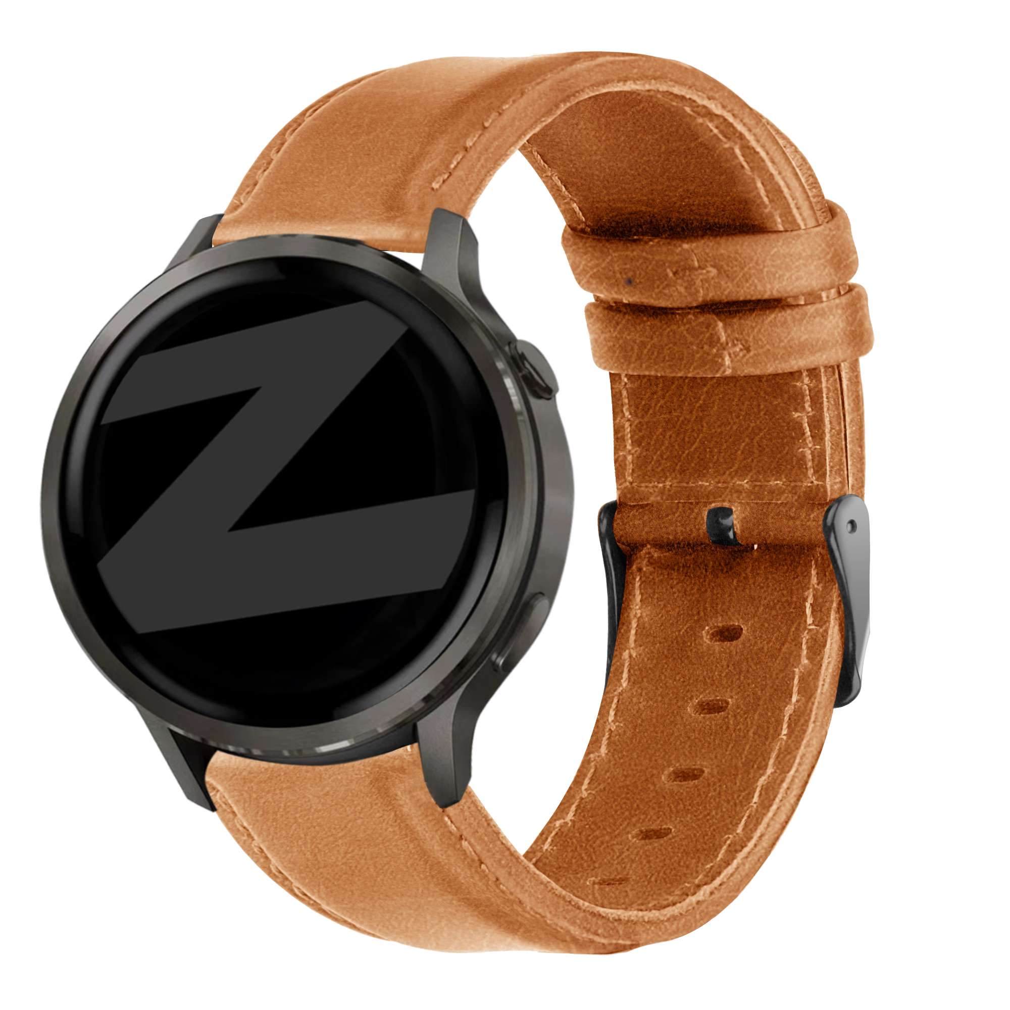Bandz Garmin Venu SQ Leather Strap 'Classic' (Brown)