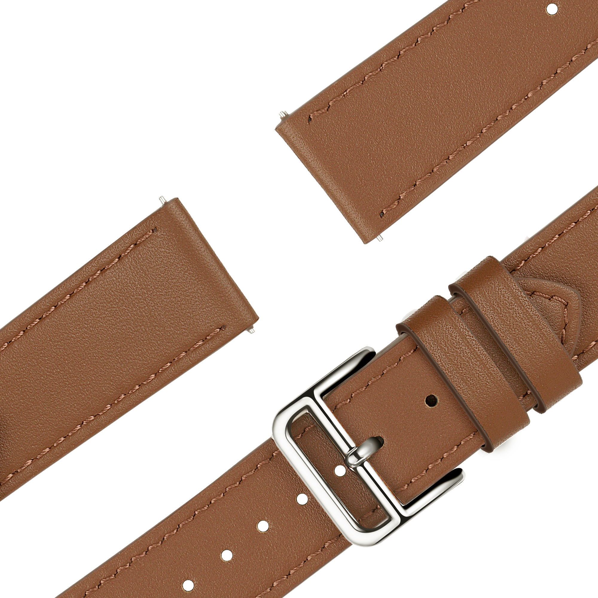 Bandz Bracelet cuir 'Deluxe' Garmin Vivomove 3s (marron)