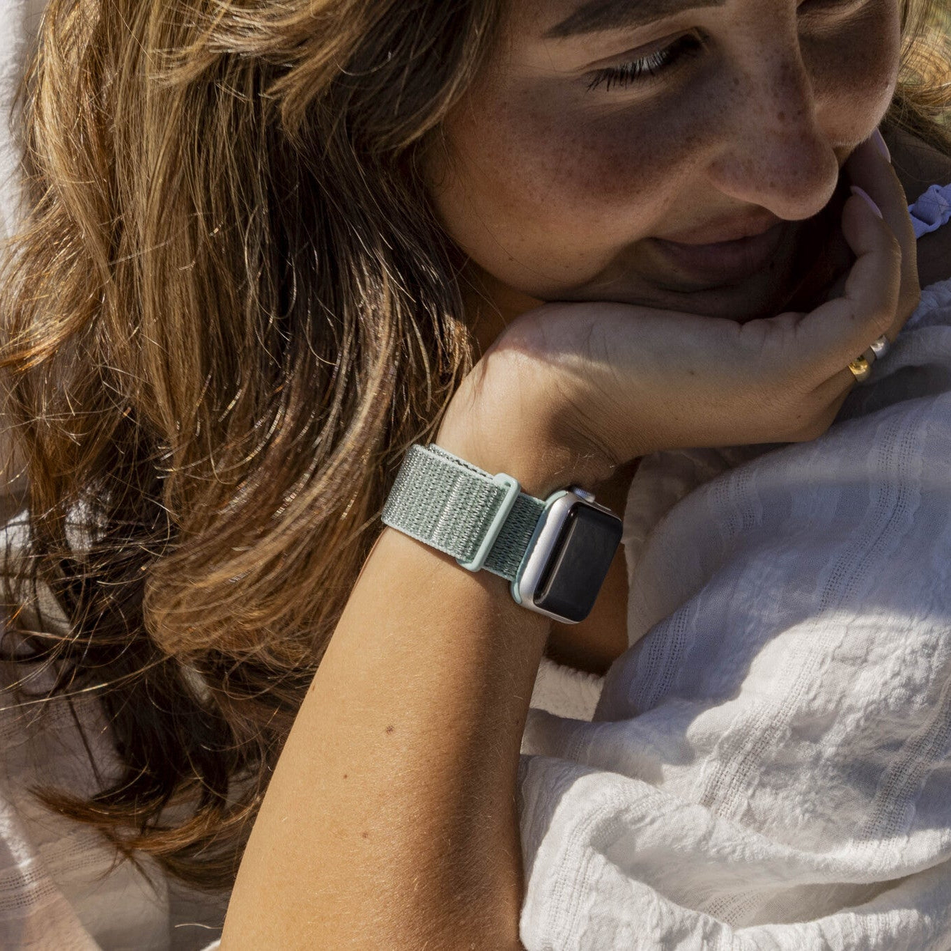 xoxo Wildhearts Apple Watch Nylon Strap (Mintgreen)