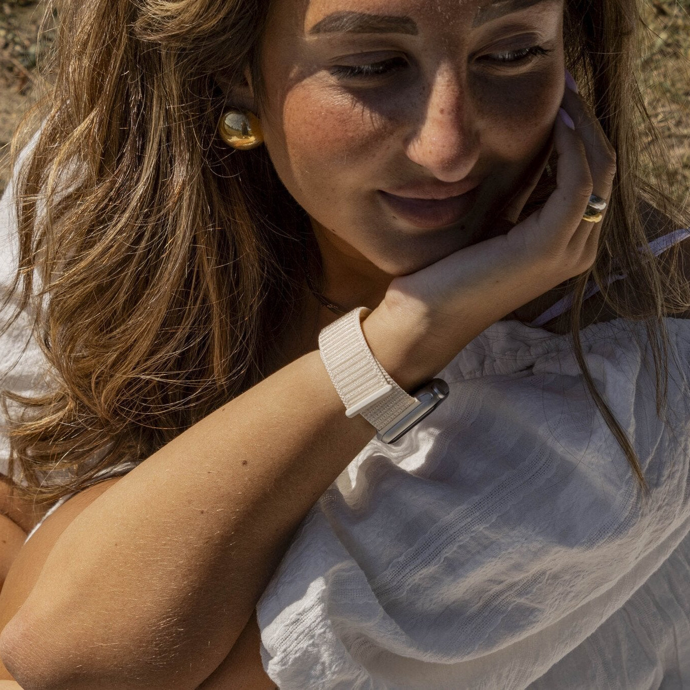 Bracelet nylon xoxo Wildhearts Apple Watch (pêche)