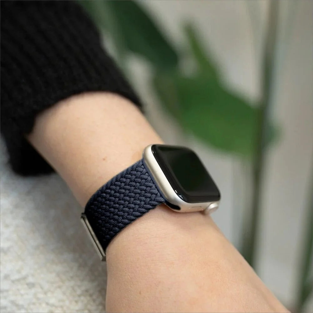 Bracelet tressé Apple Watch (charbon)