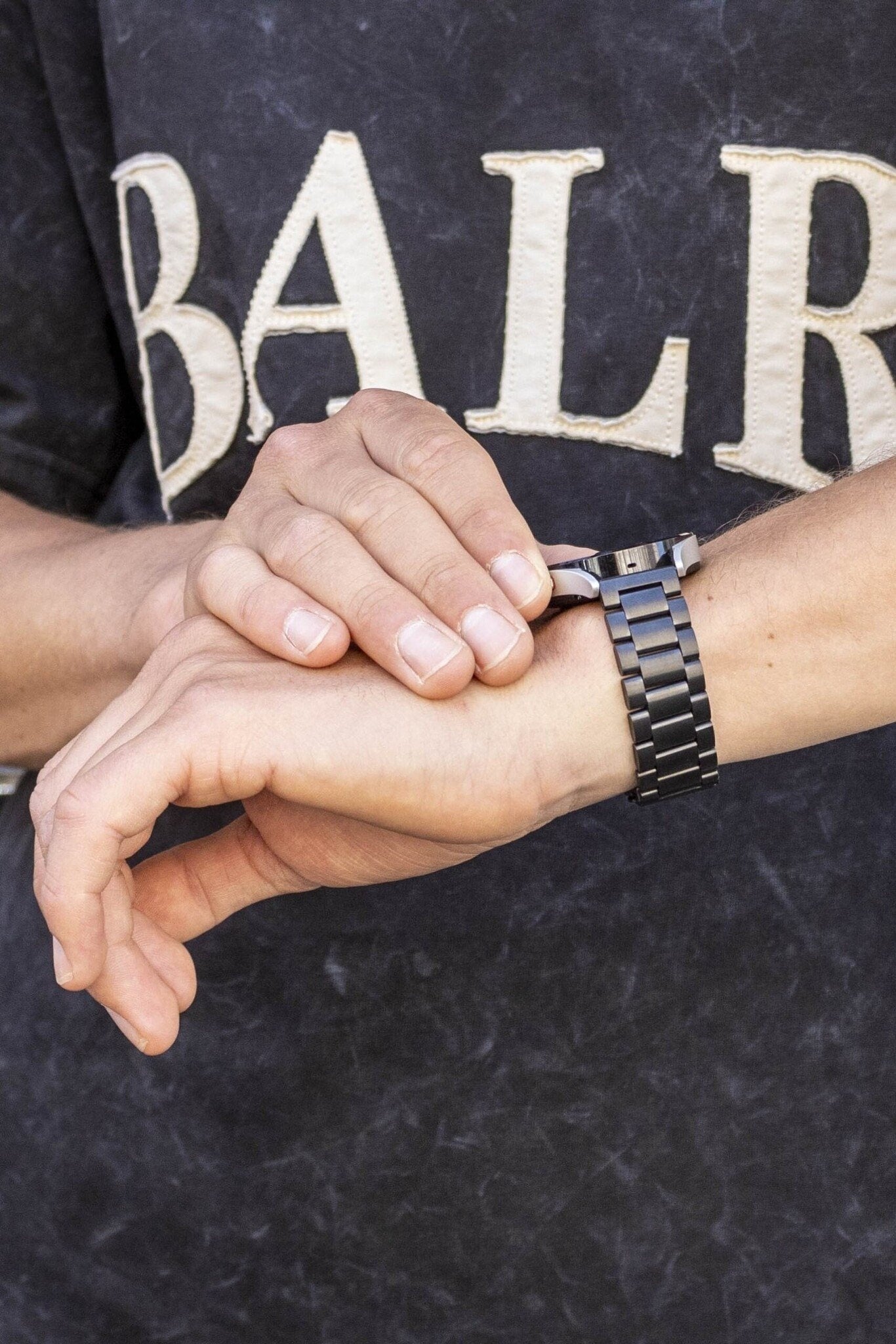 BALR Bracelet acier Samsung Gear Sport (noir)