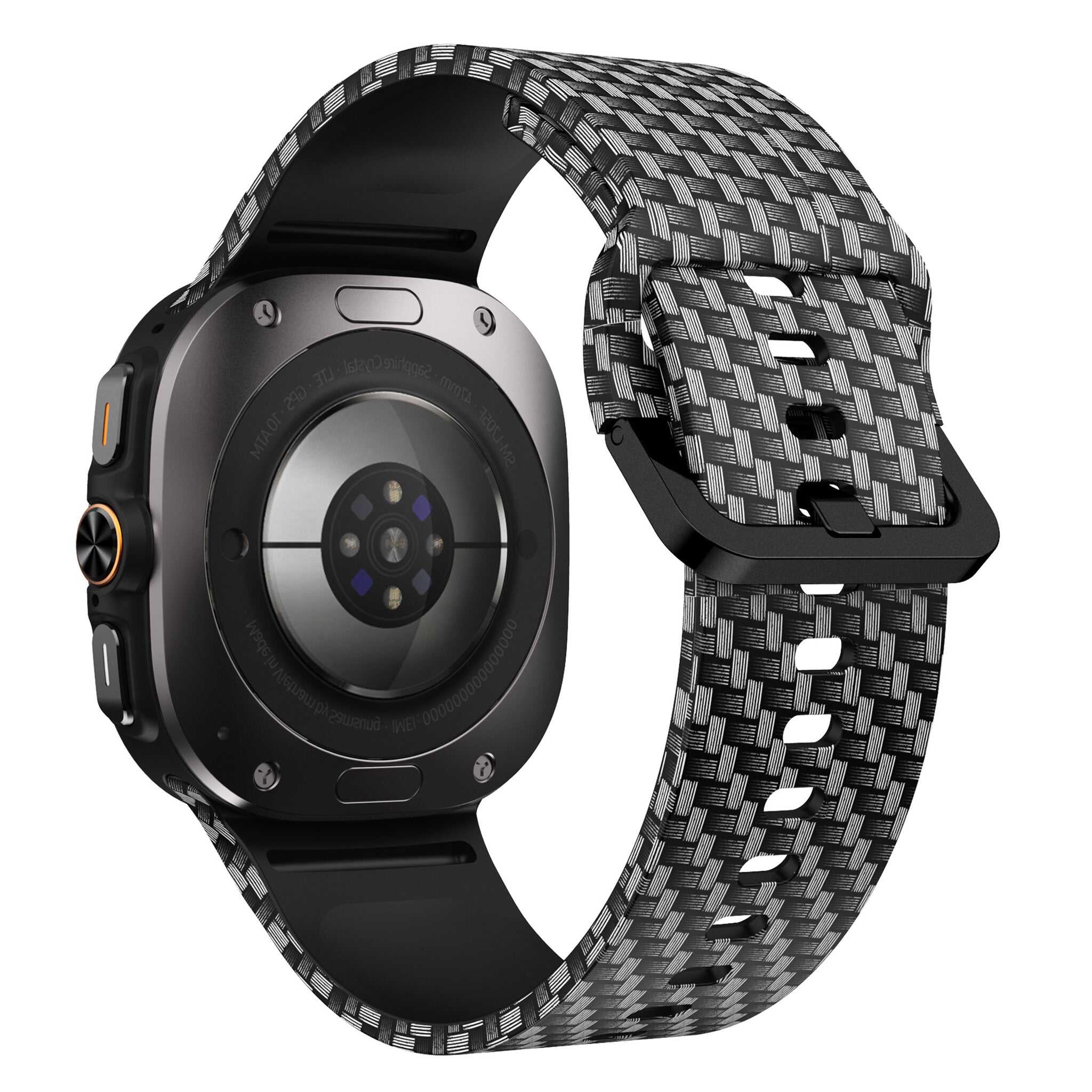Carbon Fiber Samsung Galaxy Watch Ultra Silicone Strap