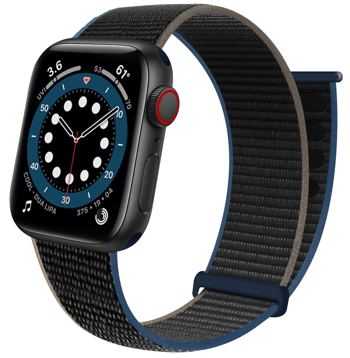 Bracelet nylon loop Apple Watch (gris anthracite)