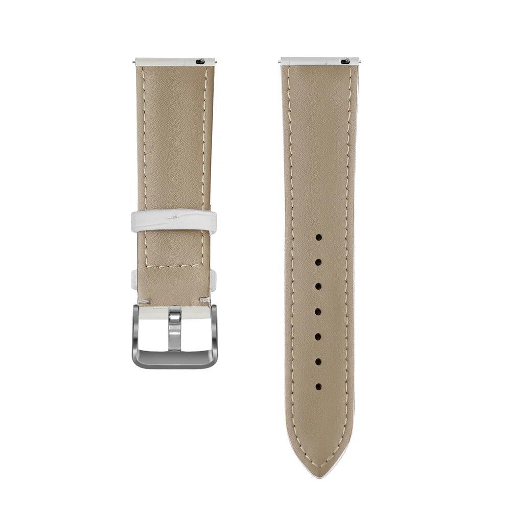 Amazfit Bip U (Pro) Crocodile Leather Grain Strap (White)