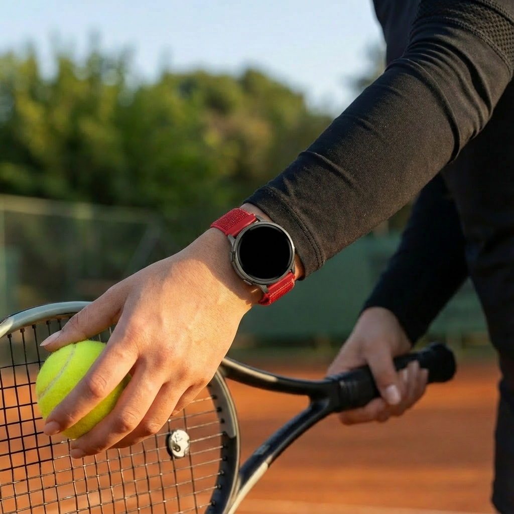 Bandz Bracelet nylon Loop Garmin Vivoactive 3 (rouge)