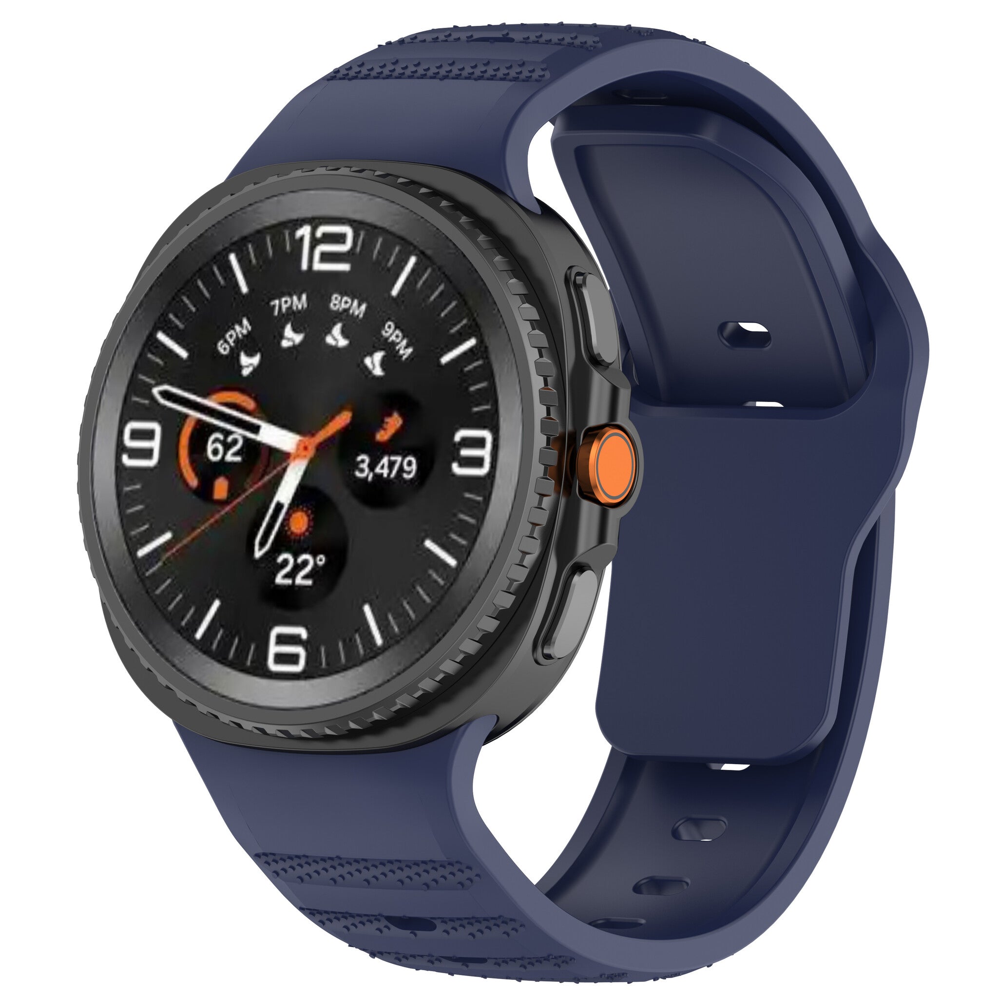Bracelet silicone outdoor Samsung Galaxy Watch 8 - 44mm (bleu foncé)