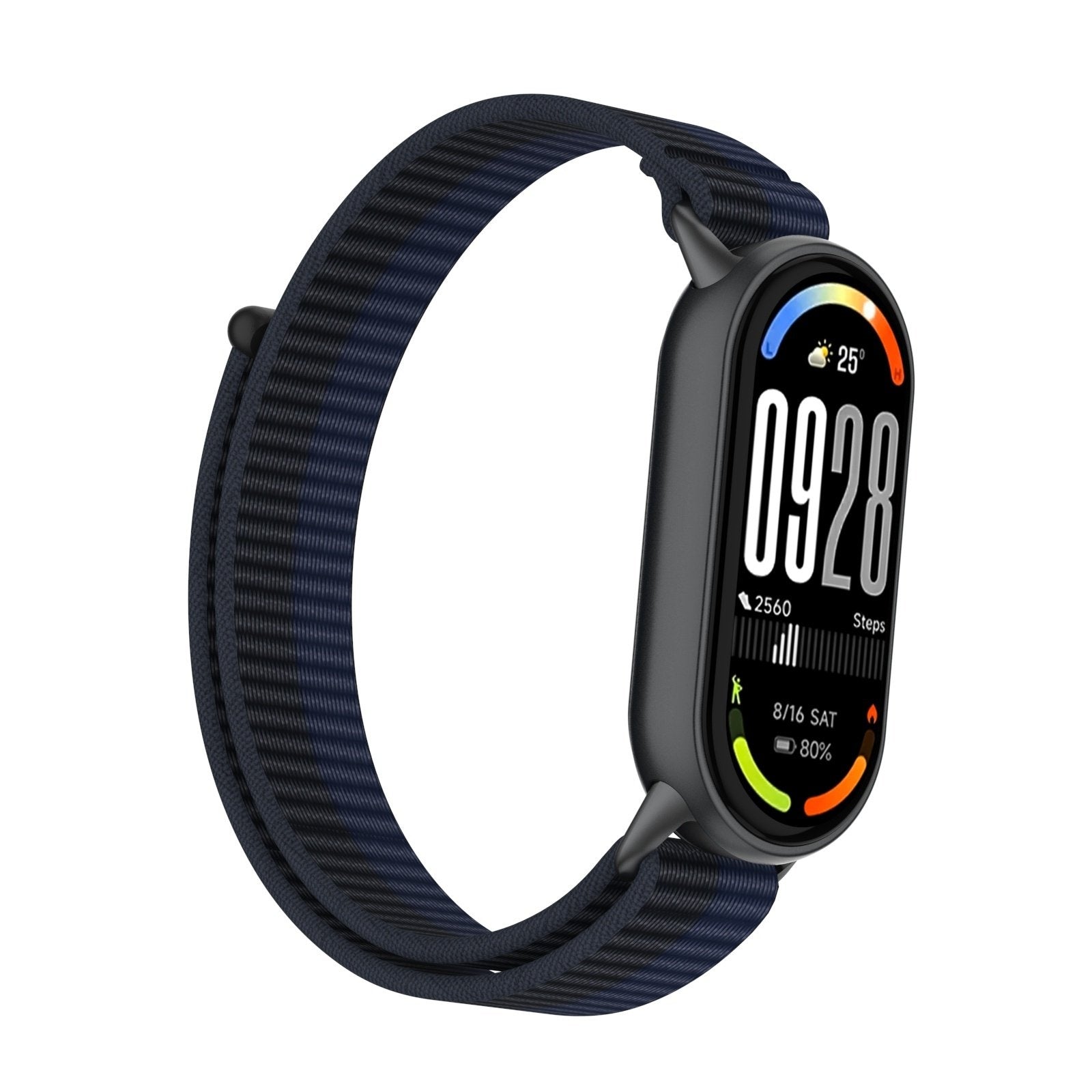 Bracelet nylon moderne Xiaomi Smart Band 10 (bleu foncé)