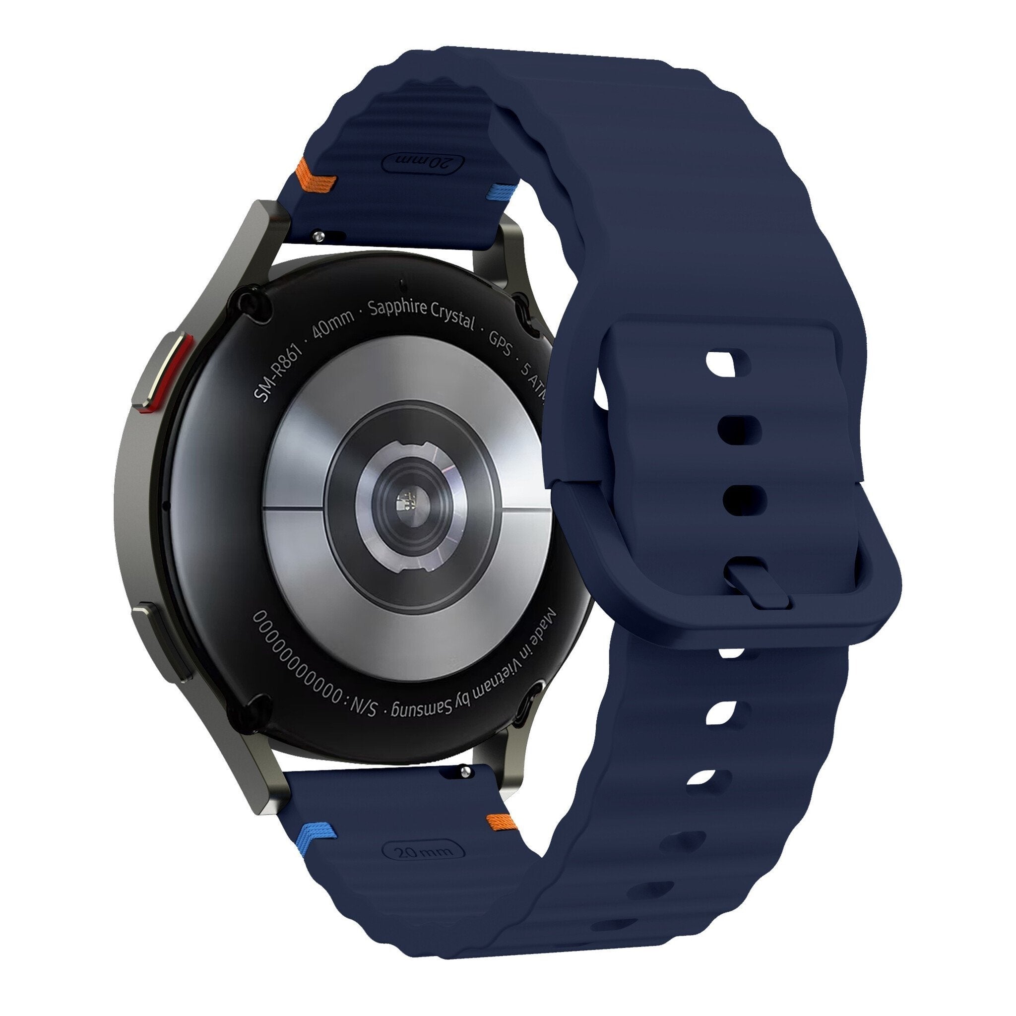 Bracelet silicone ondulé Huawei Watch GT 6 Pro - 46mm (bleu foncé)