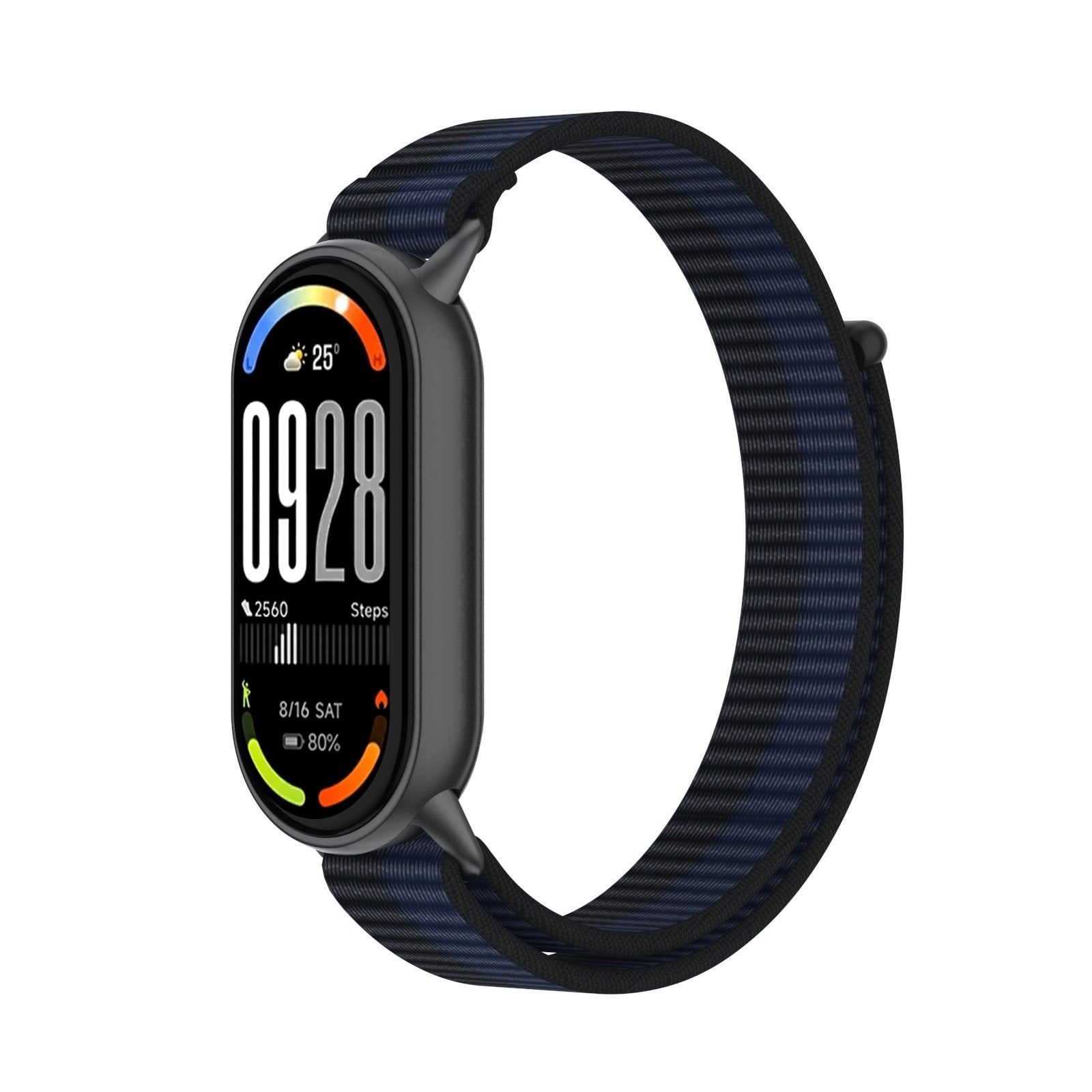 Bracelet nylon moderne Xiaomi Smart Band 10 (bleu foncé)
