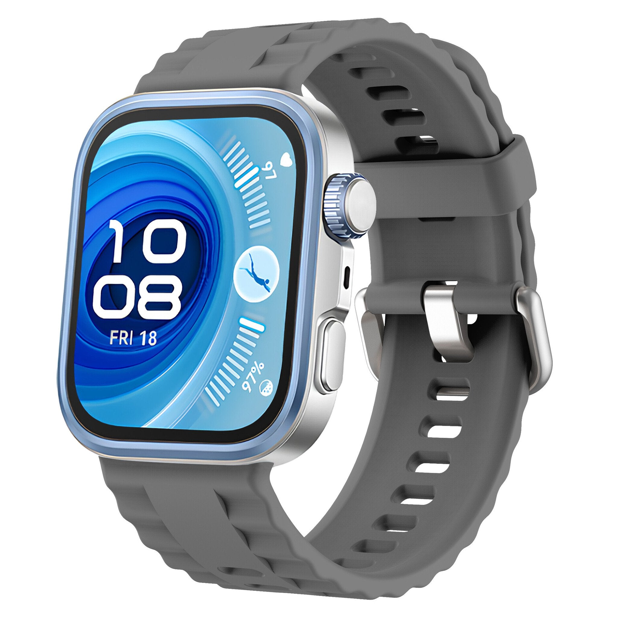 Bracelet silicone Classic Huawei Watch Fit 3 (gris foncé)