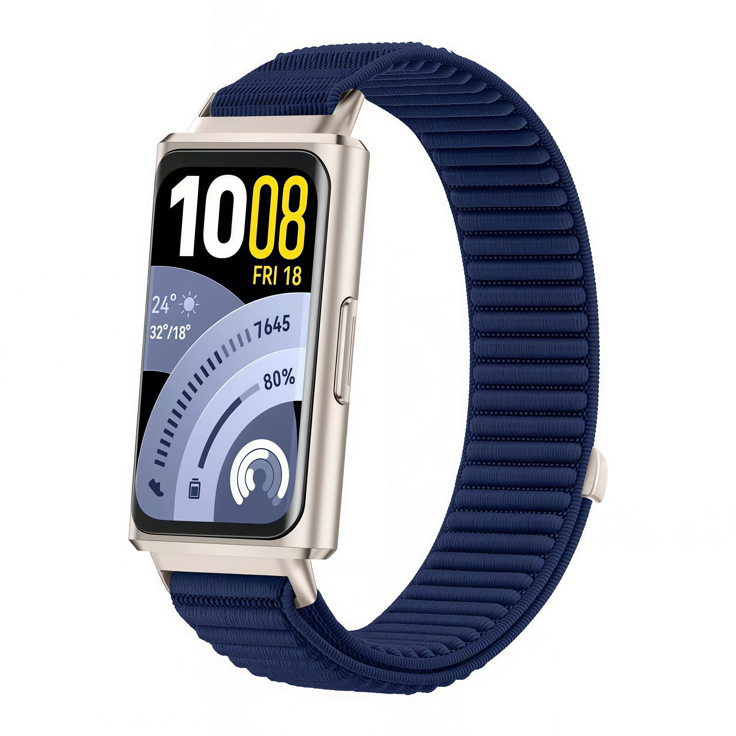 Bracelet nylon ondulé Huawei Band 11 Pro (bleu foncé)
