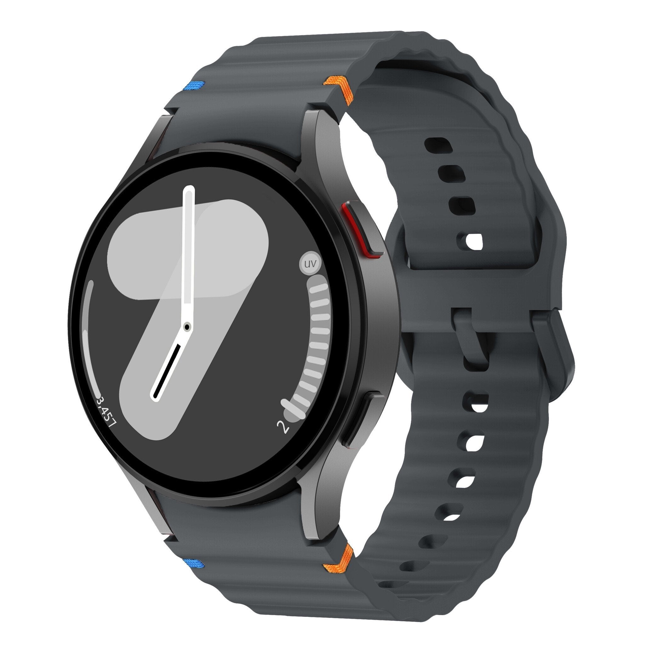Bracelet ondulés Samsung Galaxy Watch 4 44mm 7 - 44mm (graphite)
