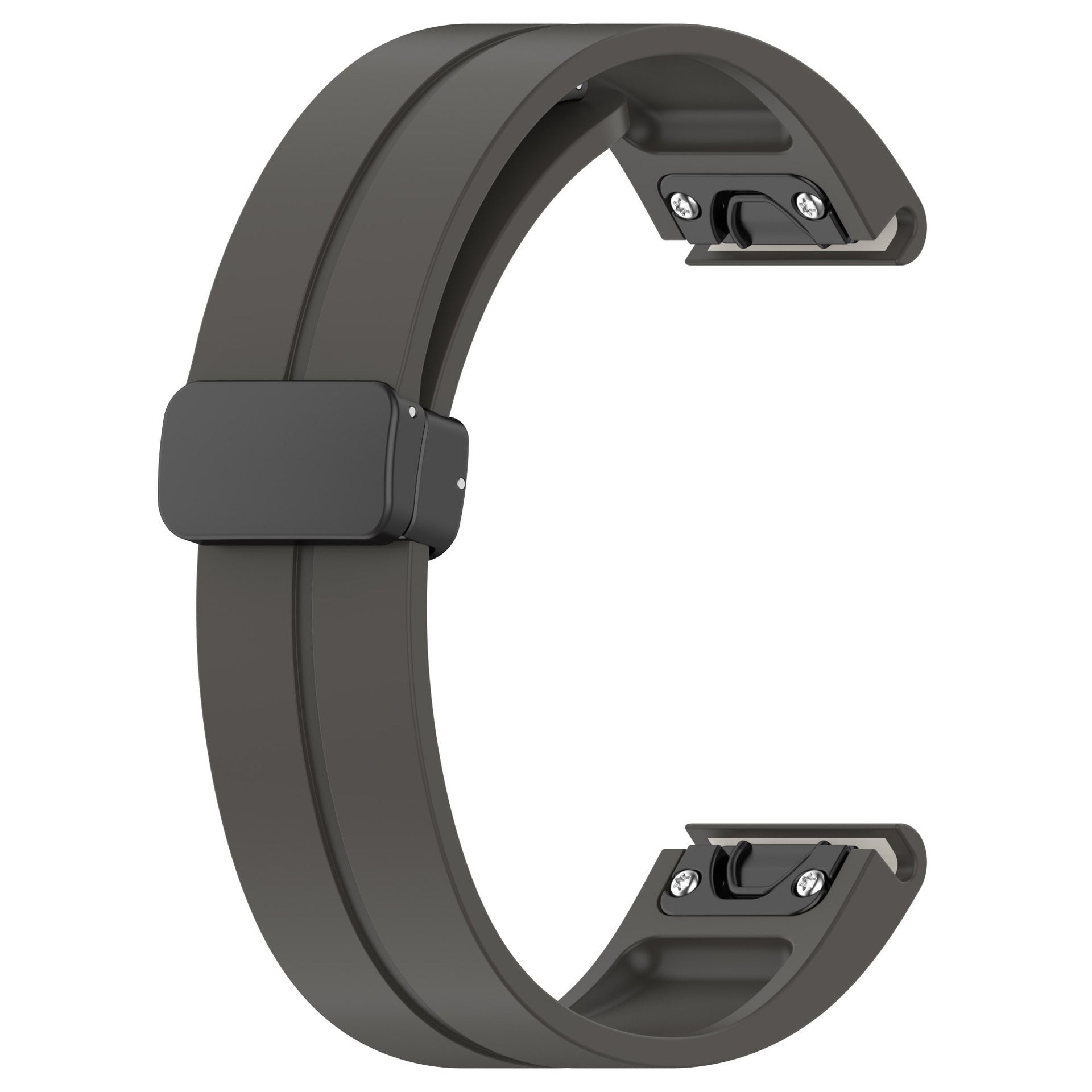 Bracelet silicone avec boucle-D Garmin Epix Pro (Gen 2) 51mm (gris foncé)