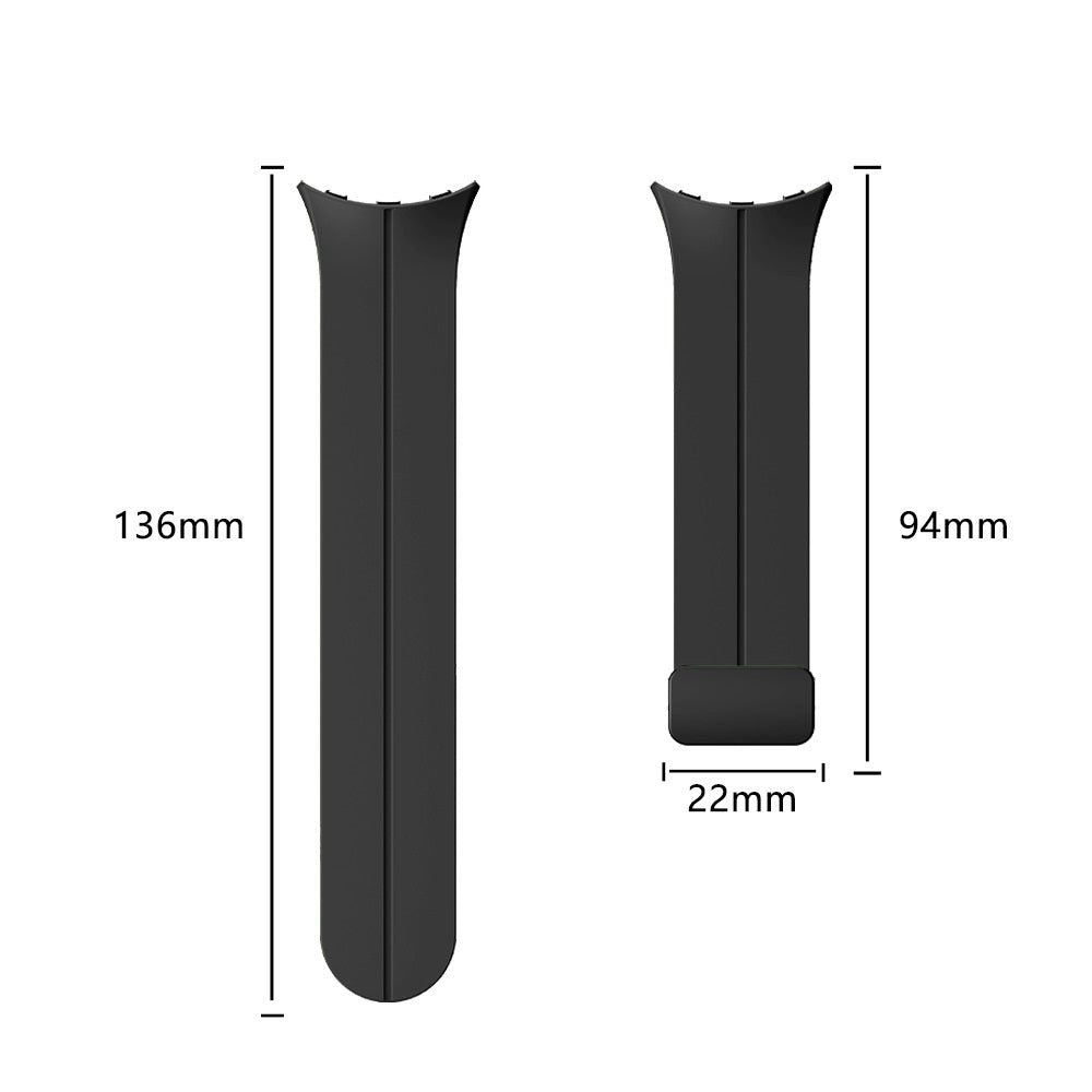 Bracelet silicone avec boucle-D Google Pixel Watch 4 - 45mm (noir)