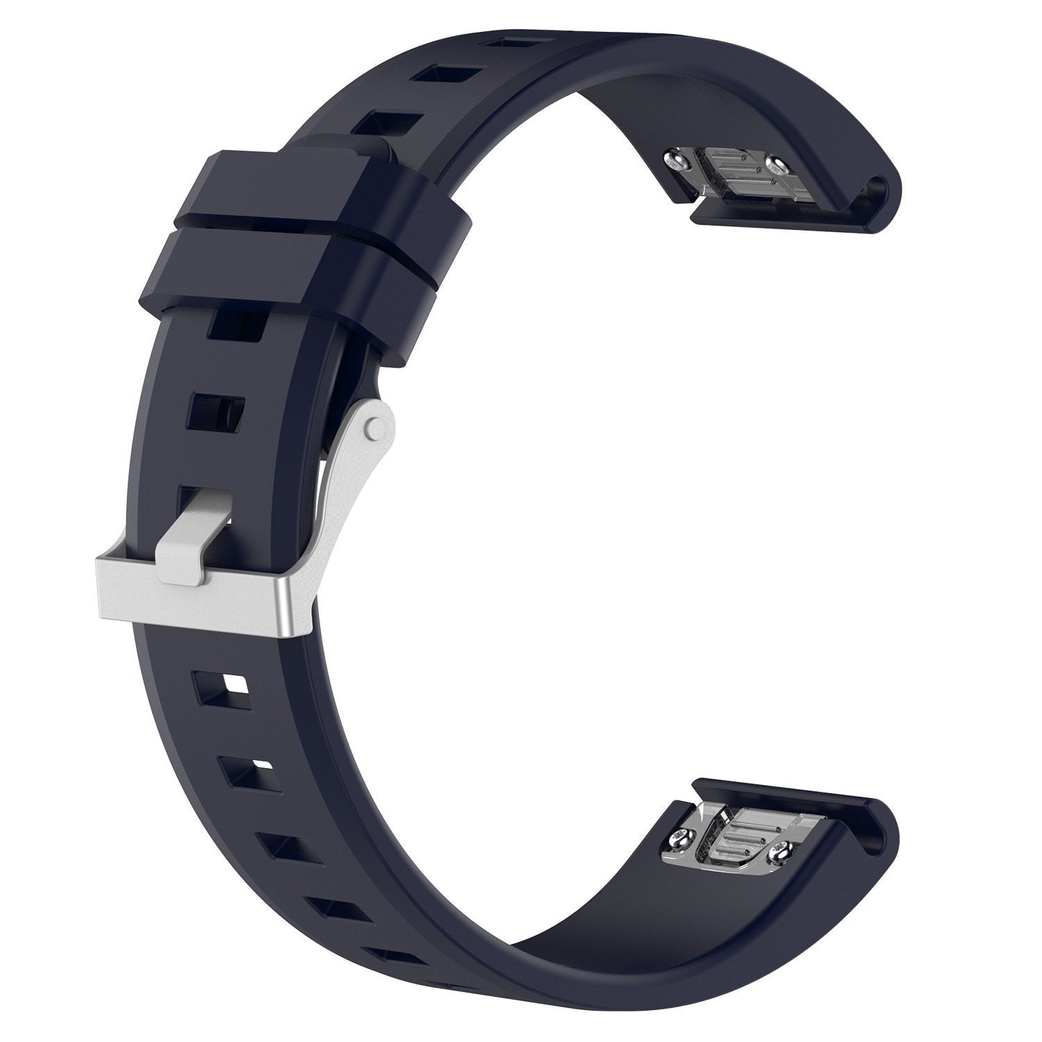 Garmin Quatix 8 - 47mm Glossy Silicone Strap (Dark Blue)