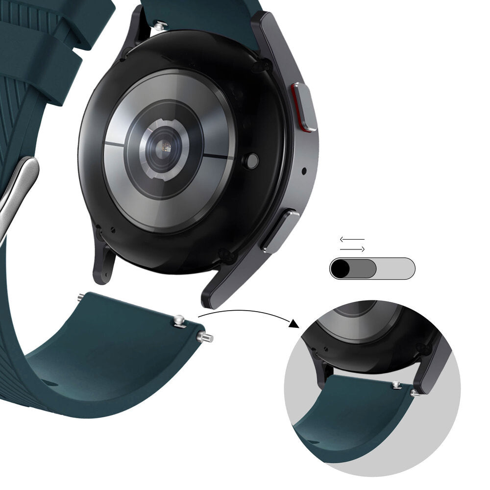 Bandz Bracelet silicone 'Deluxe' Amazfit Active 2 (vert foncé)