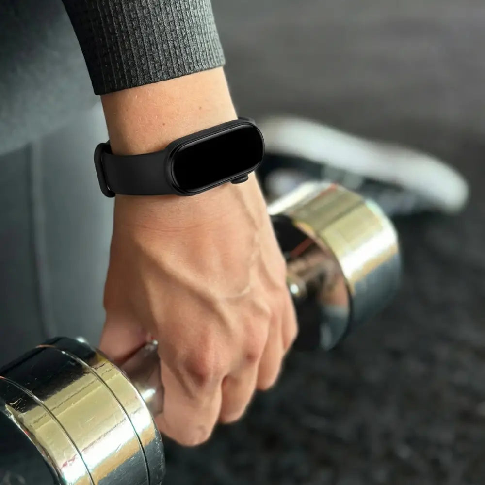 Xiaomi Mi band 5 / 6 siliconen bandje (zwart)