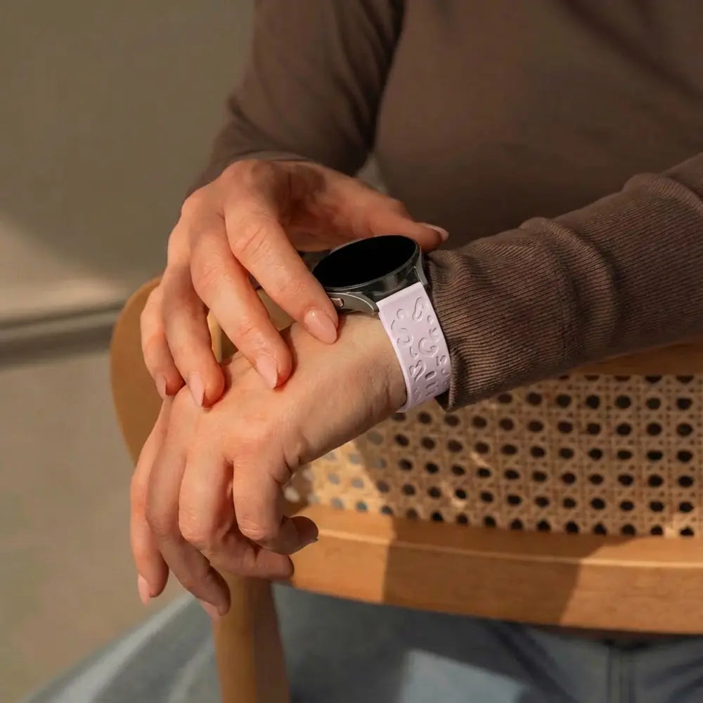 Bandz Bracelet silicone 'Léopard' Garmin Approach S42 (rose)