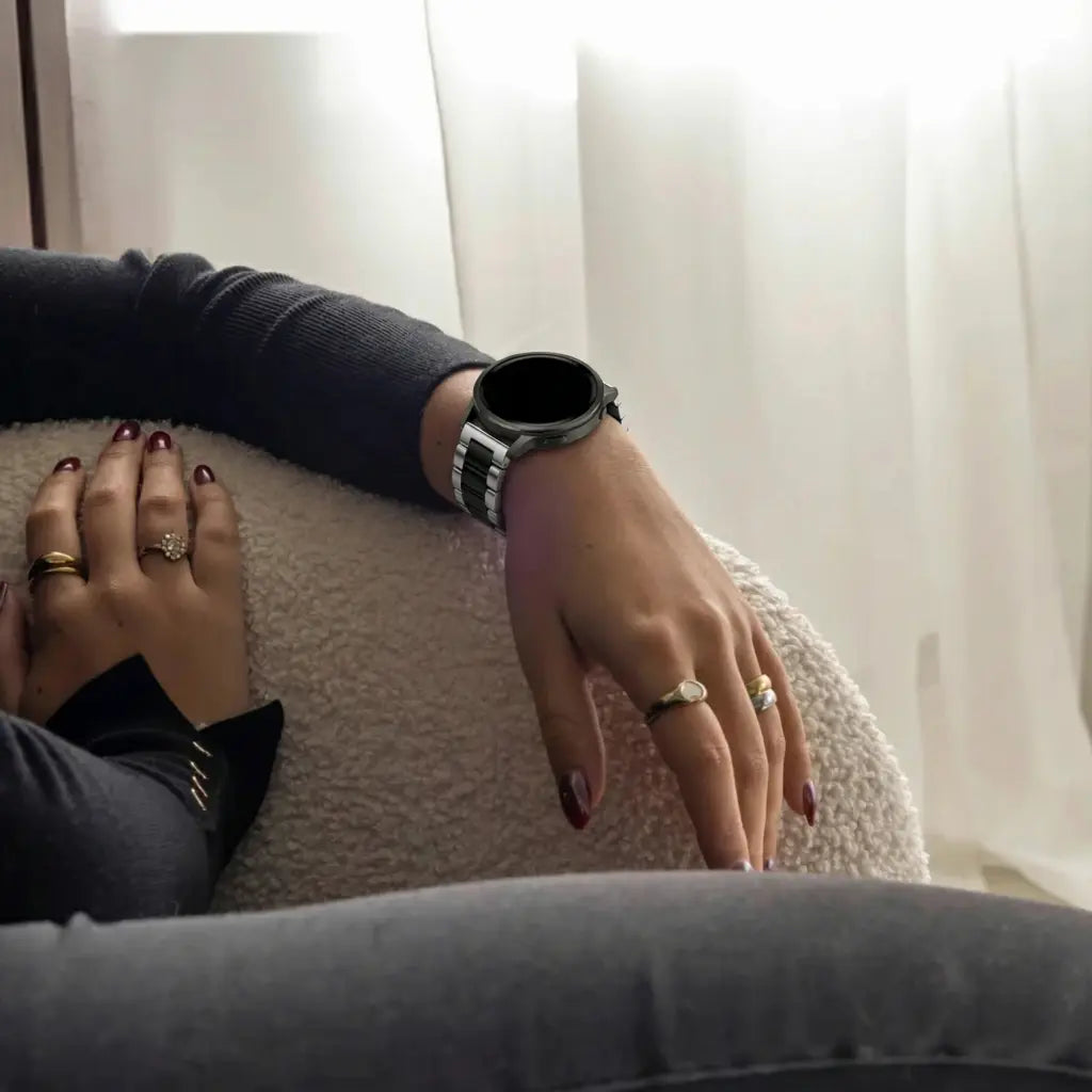 Bandz Garmin Forerunner 645 Steel Strap 'Classic' (Silver/Black)