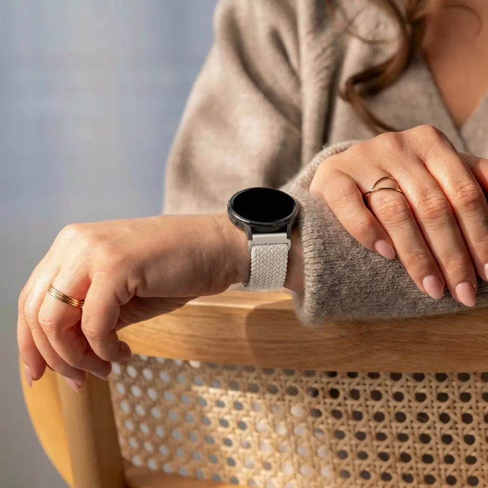 Bandz Bracelet tressé 'Parachute' Garmin Approach S50 (lumière stellaire)