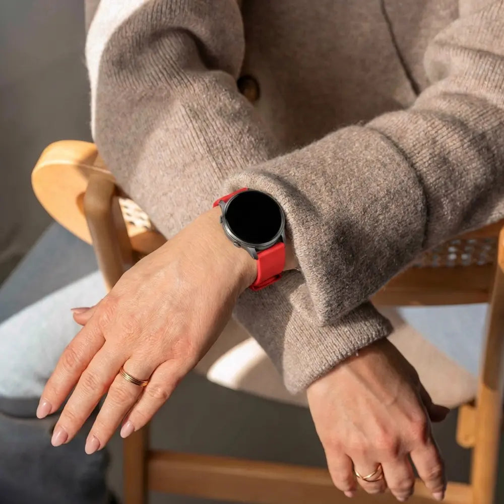 Bandz Garmin Vivomove 3s Silicone Strap 'Classic' (Red)