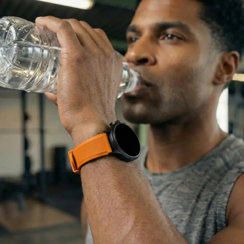 Fossil Gen 5 siliconen bandje (oranje)