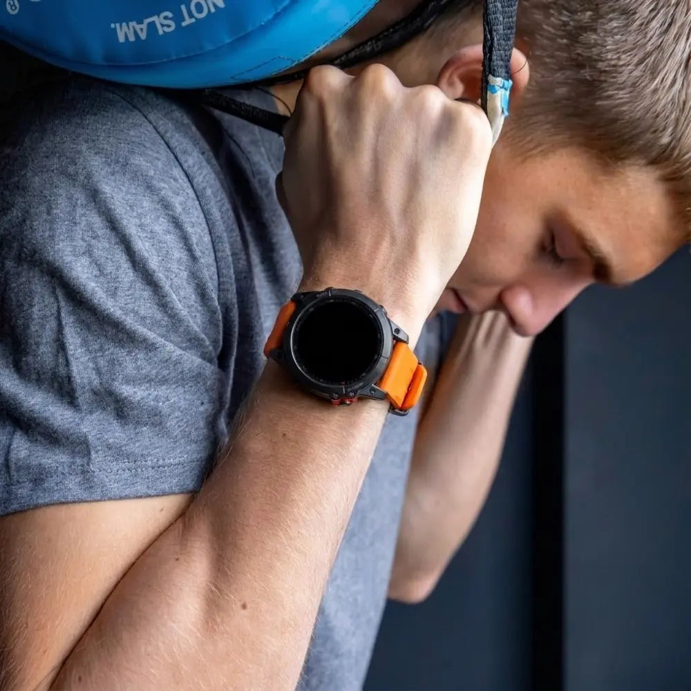 Garmin Fenix 7 D-Buckle Silicone Strap (Orange)
