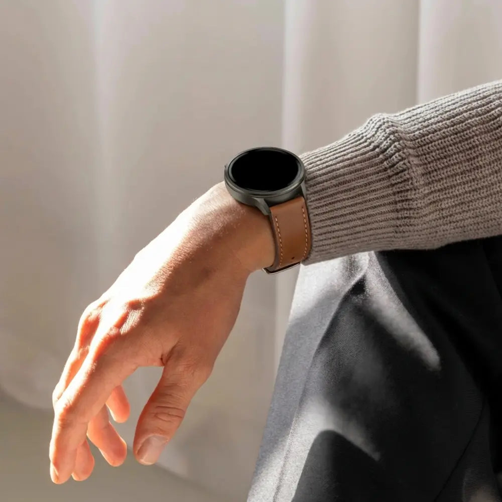 Bandz Bracelet cuir 'Deluxe' Garmin Forerunner 570 - 47mm (marron)