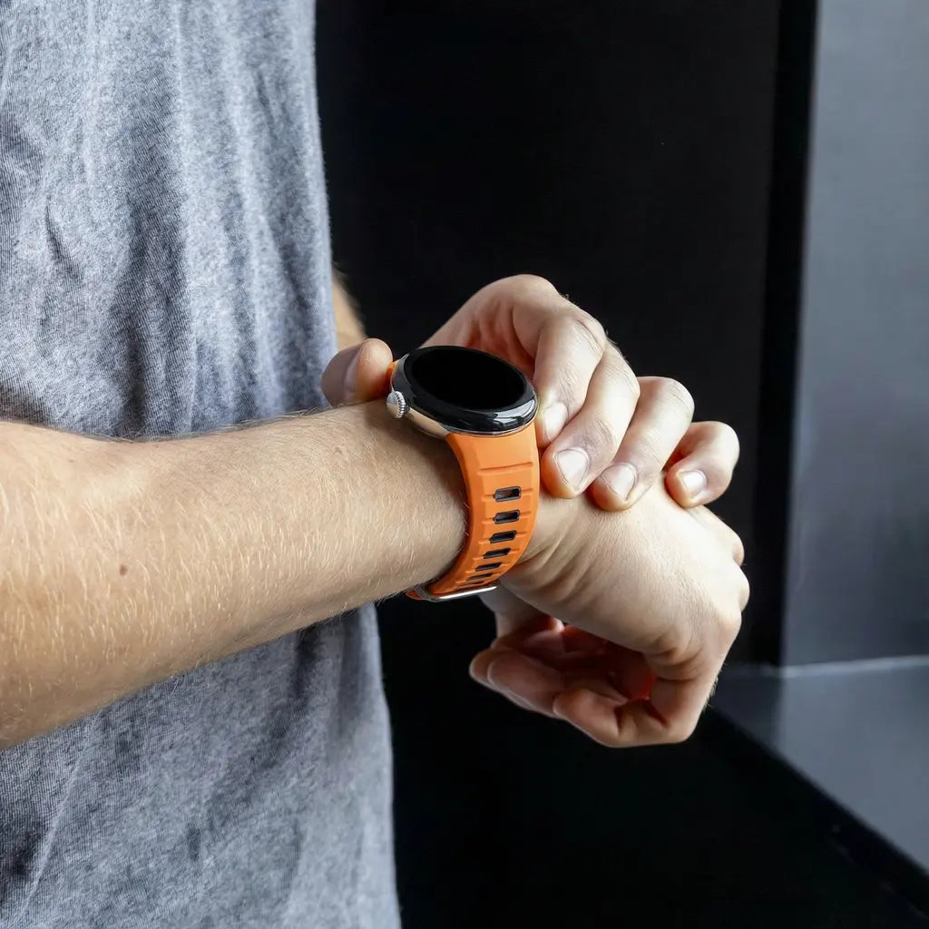 Bracelet sport Outdoor Google Pixel Watch 3 - 45mm (orange/noir)