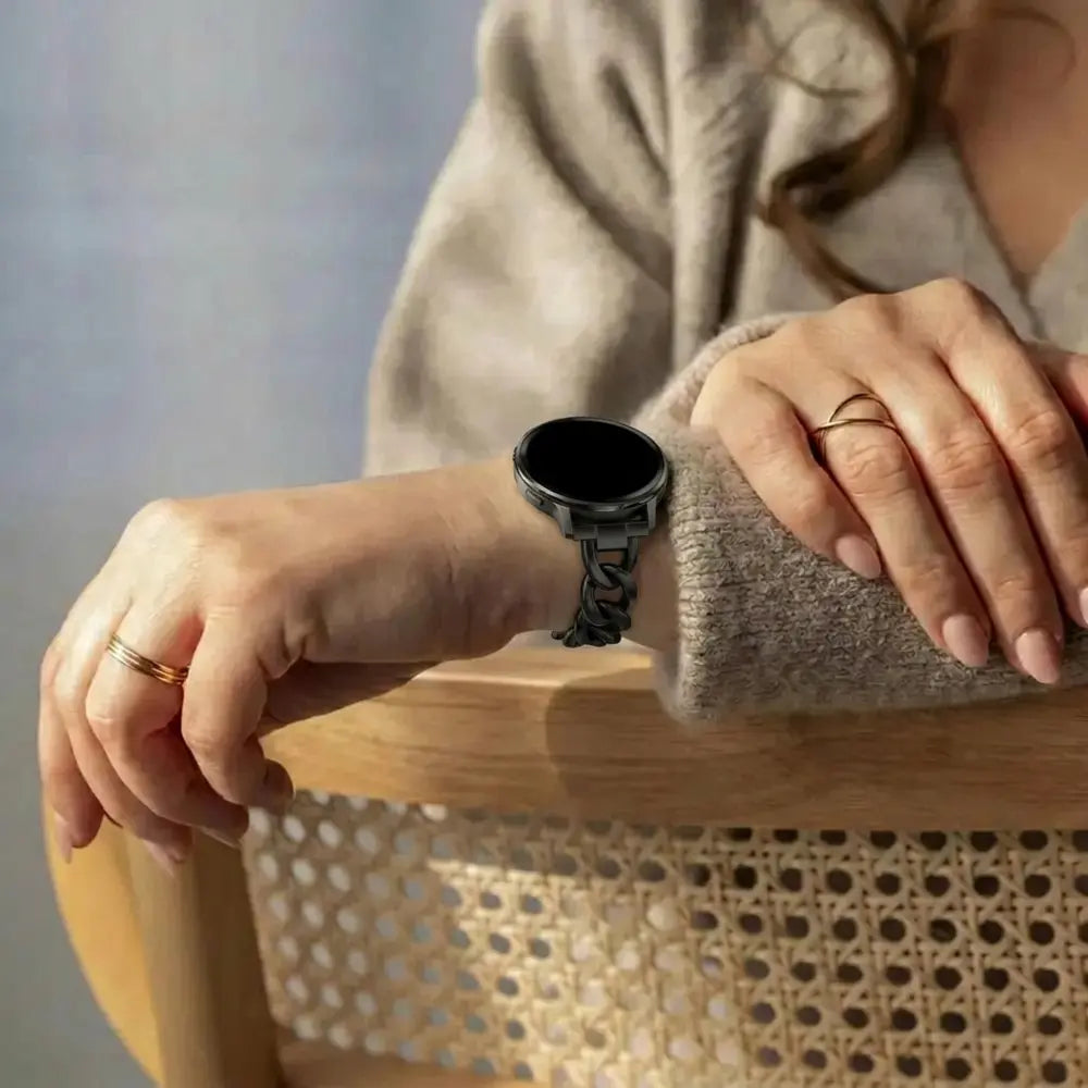 Bandz Huawei Watch GT 6 - 41mm Metal Strap 'Chains' (Black)