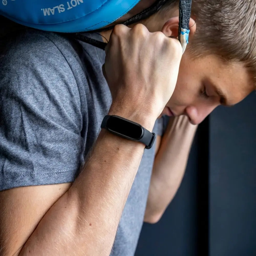 Xiaomi Mi band 5 / 6 siliconen bandje (zwart)