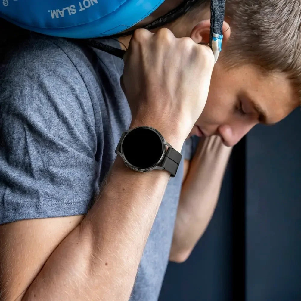 Bandz Bracelet silicone avec boucle en D Garmin Forerunner 245 (noir)