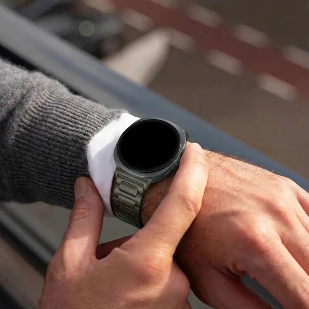 Bandz Samsung Galaxy Watch 8 - 44mm titanium band 'Deluxe' (grafiet)