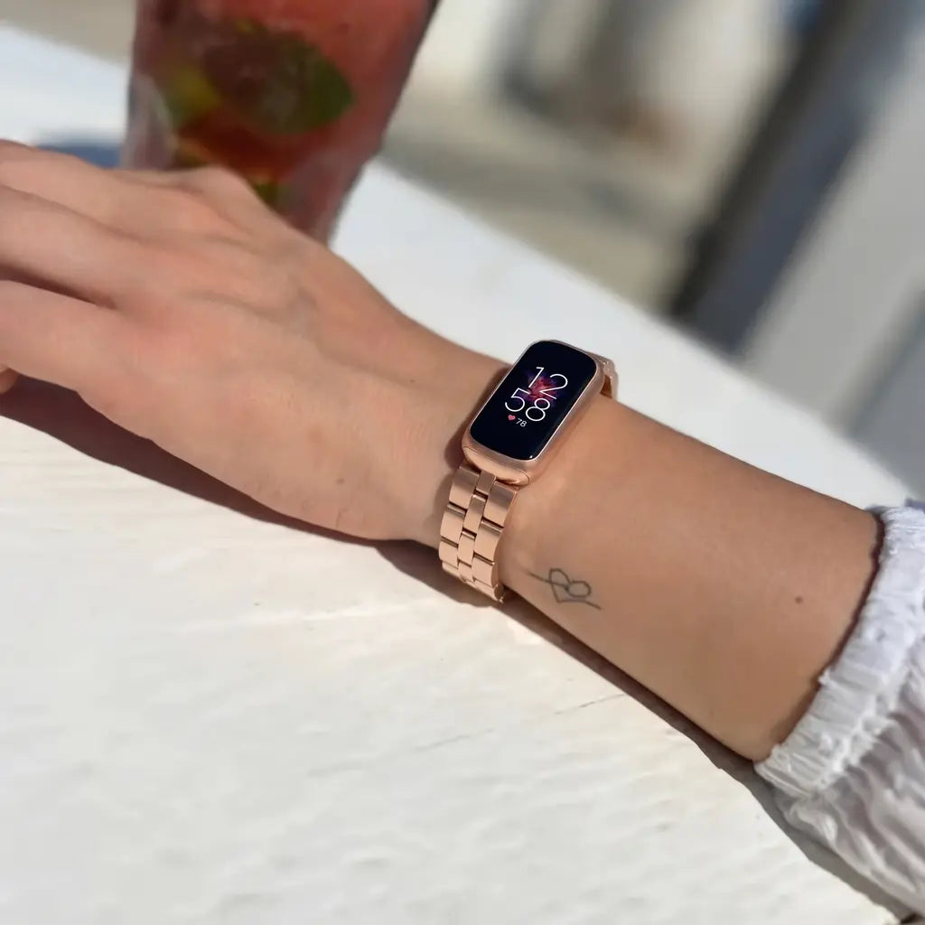 Fitbit Luxe stalen band (rosé goud)