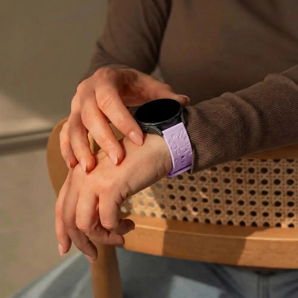 Bandz Garmin Vivoactive 6 Silicone Strap 'Leopard' (Light Purple)