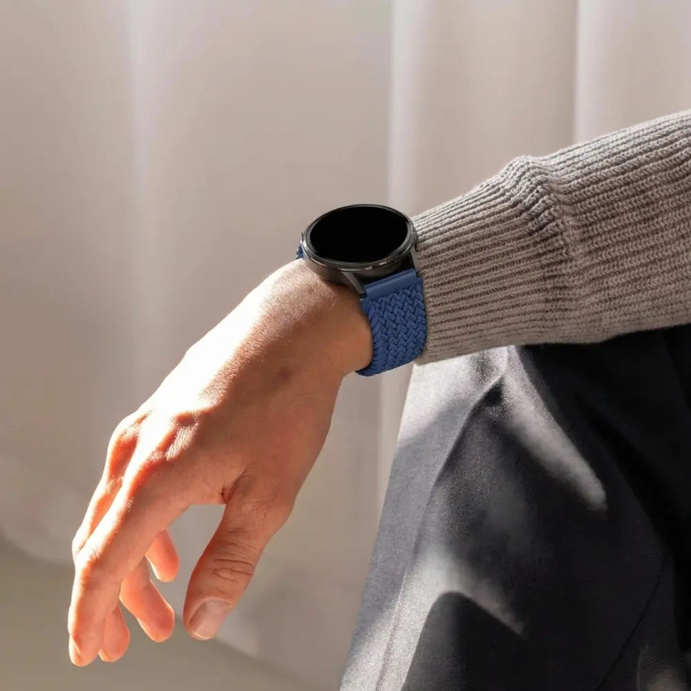 Bandz Bracelet tressé 'Parachute' Garmin Approach S42 (bleu)