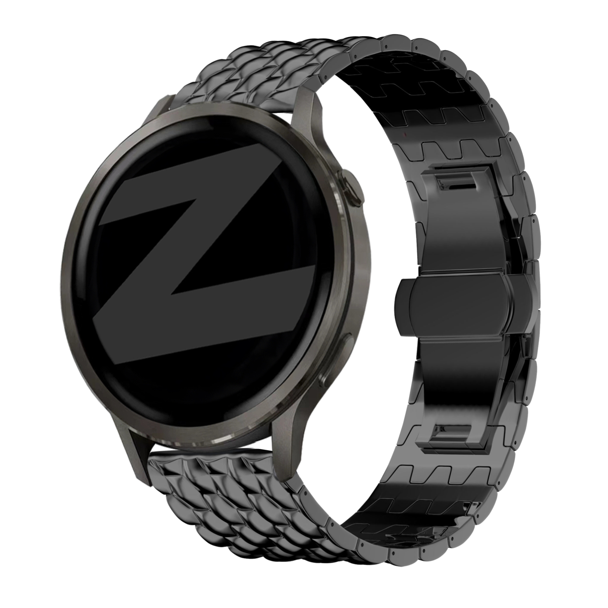 Bandz Bracelet acier 'Dragon' Garmin Bounce 2 (noir)