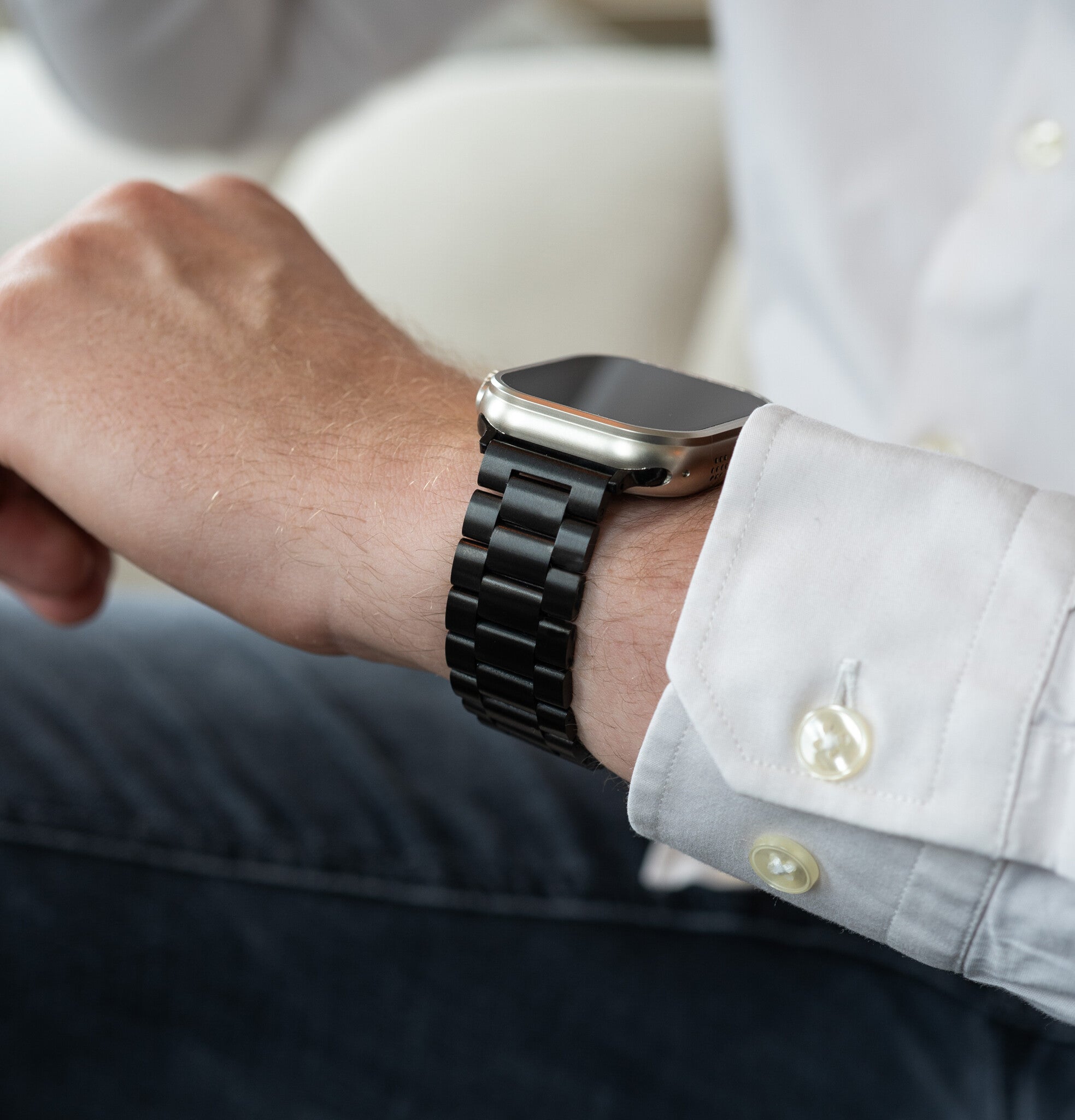Apple Watch Ultra Steel Strap (Dark Grey)