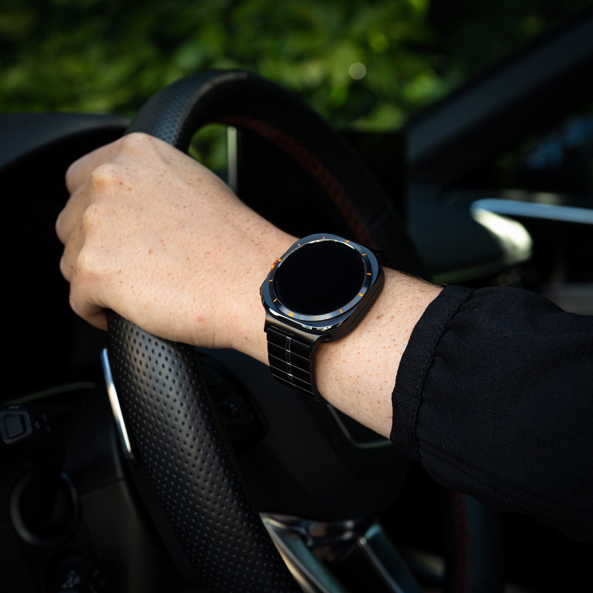 Bracelet métal de luxe Samsung Galaxy Watch Ultra (noir/argent)