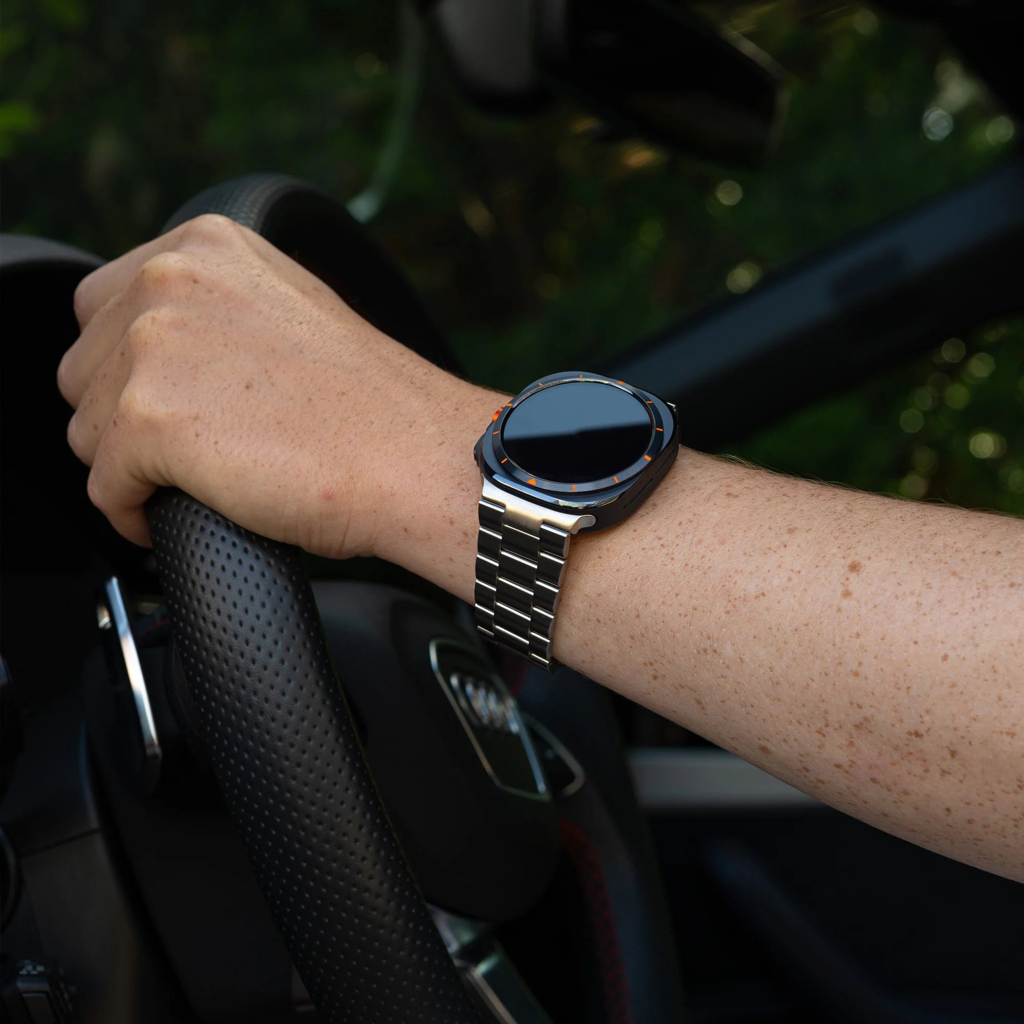 Bracelet acier Samsung Galaxy Watch Ultra (argent)