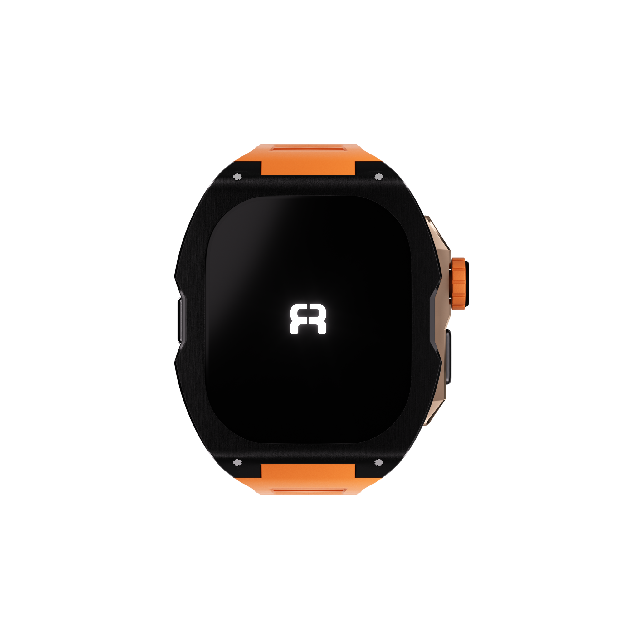 Reqior Boîtier avec bracelet en caoutchouc Apple Watch Ultra (noir/orange)
