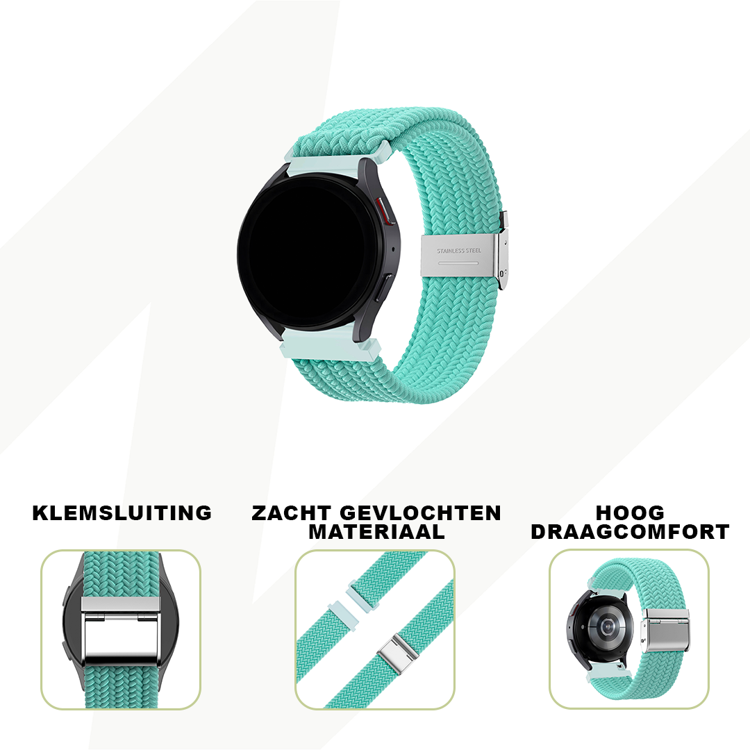 Bandz Bracelet nylon tressé Garmin Vivoactive 3 (turquoise)