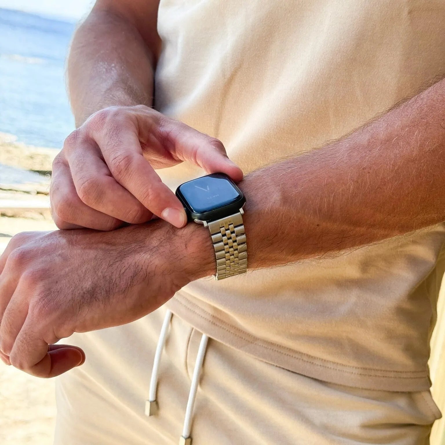 Bracelet acier Apple Watch Jubilé (argent)