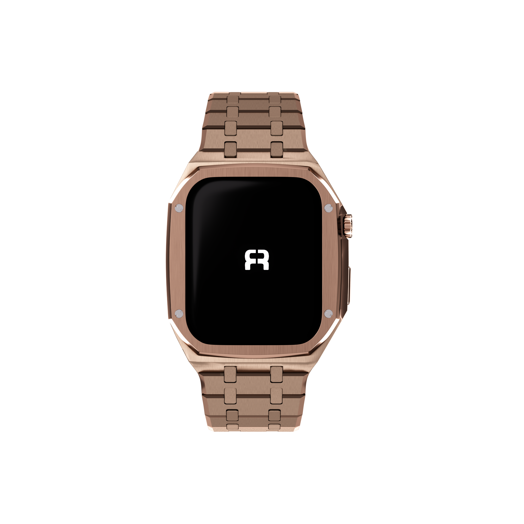 Reqior Boîtier avec bracelet en acier Apple Watch 45mm (rose or)